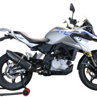 Exhaust compatible with Bmw G 310 Gs 2017-2021, Furore Evo4 Nero, Homologated legal full system exhaust, including removable db killer and catalyst 