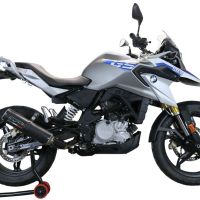 Exhaust system compatible with Bmw G 310 Gs 2022-2024, M3 Black Titanium, Homologated legal full system exhaust, including removable db killer and catalyst 