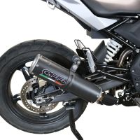 Exhaust system compatible with Bmw G 310 Gs 2017-2021, M3 Black Titanium, Homologated legal full system exhaust, including removable db killer and catalyst 