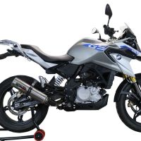 Exhaust system compatible with Bmw G 310 Gs 2017-2021, M3 Titanium Natural, Homologated legal full system exhaust, including removable db killer and catalyst 