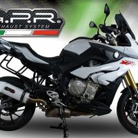 Exhaust compatible with Bmw S 1000 XR -M 2015-2016, Albus Ceramic, Homologated legal slip-on exhaust including removable db killer and link pipe 
