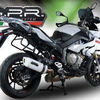 Exhaust compatible with Bmw S 1000 XR -M 2015-2016, Albus Ceramic, Homologated legal slip-on exhaust including removable db killer and link pipe 