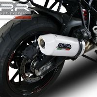 Exhaust system compatible with Bmw S 1000 XR - M 2015-2016, Albus Ceramic, Homologated legal slip-on exhaust including removable db killer and link pipe 