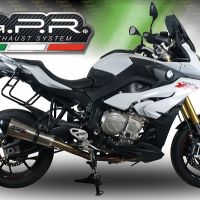 Scarico compatibile con Bmw S 1000 XR - M 2017-2019, Gpe Ann. titanium, Terminale di scarico racing, con raccordo, senza omologazione