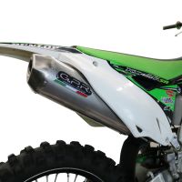 Scarico compatibile con Kawasaki Kx 450 F 2012-2015, Pentacross Inox, Scarico completo racing, fornito con db killer estraibile e collettore, non legale per uso stradale