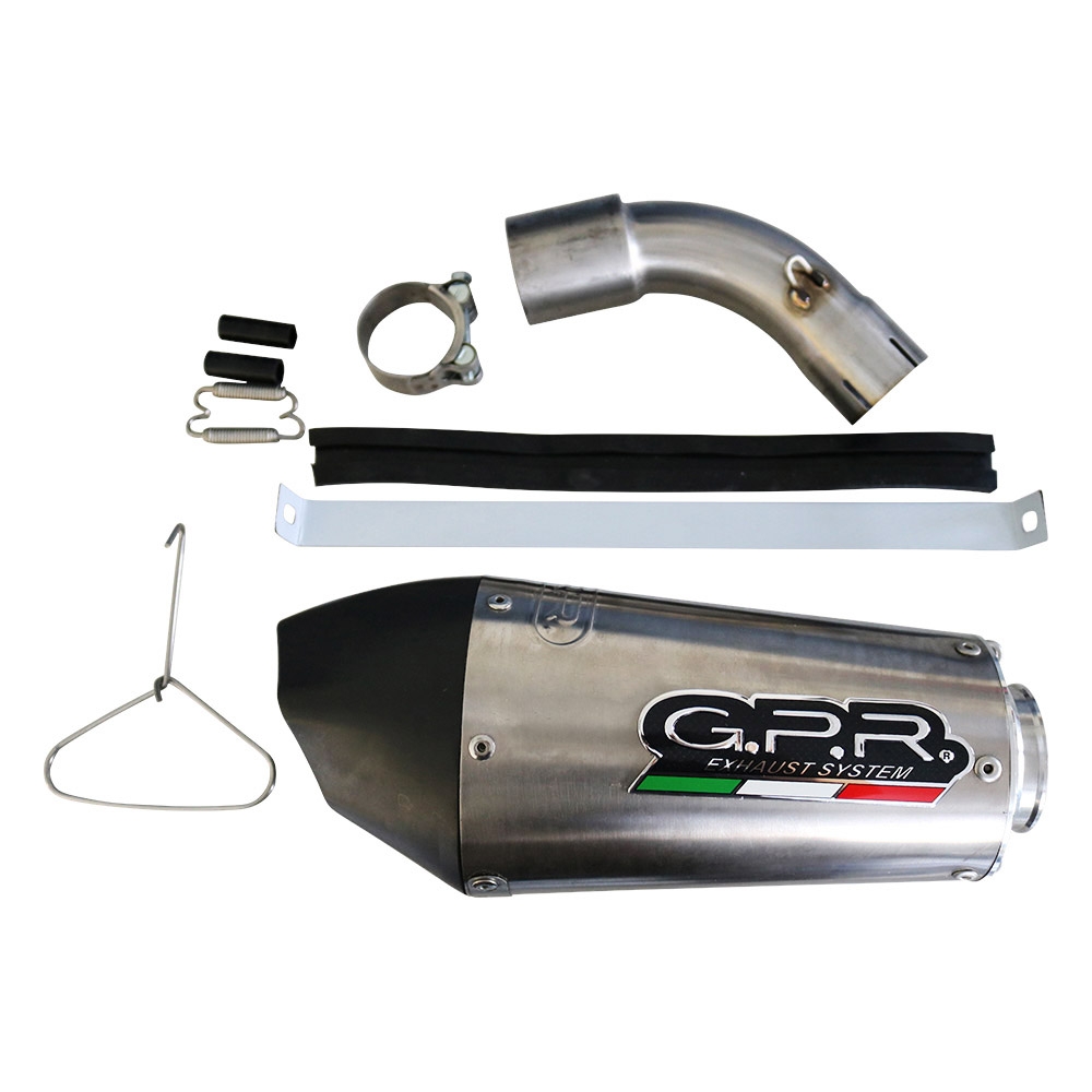 Scarico GPR compatibile con  Ktm Adventure 390 2020-2020, New Grand Prix Evo Titanium, Scarico omologato, silenziatore con db killer estraibile e raccordo specifico