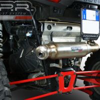 Scarico compatibile con Polaris Rzr XP 1000 2014-2023, Power Bomb, Scarico omologato, silenziatore con db killer estraibile e raccordo specifico