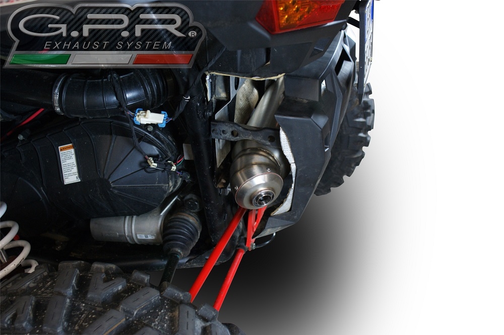 Scarico compatibile con Polaris Rzr XP 1000 2014-2023, Power Bomb, Scarico omologato, silenziatore con db killer estraibile e raccordo specifico