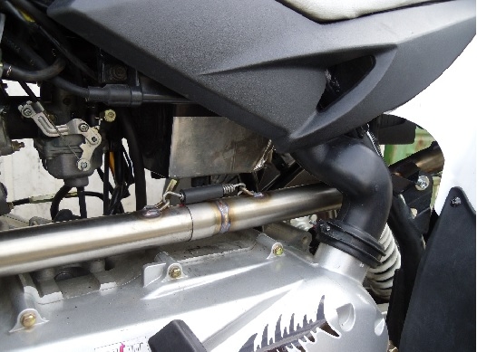 Exhaust system compatible with Access SP250/ SP300 Speed 2005-2021, Deeptone Atv, Homologated legal full system exhaust, including removable db killer 