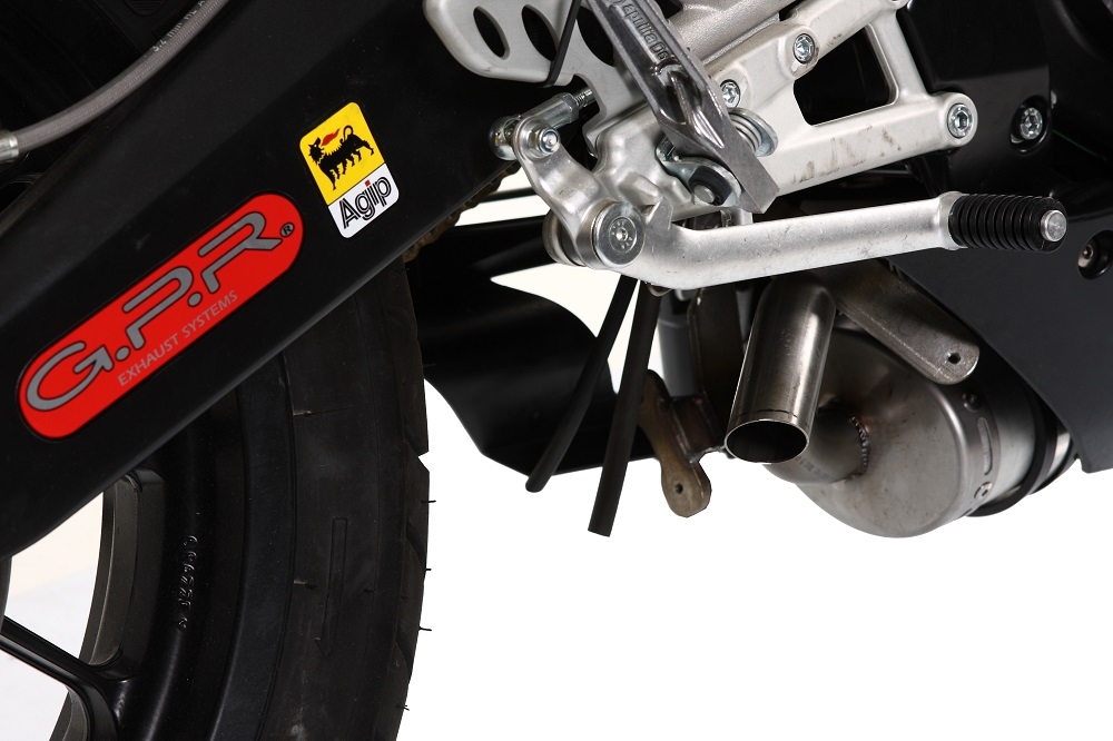 Scarico compatibile con Derbi Gpr 125 2009-2010, Alluminio Ghost, Scarico completo omologato,fornito con db killer estraibile,catalizzatore e collettore