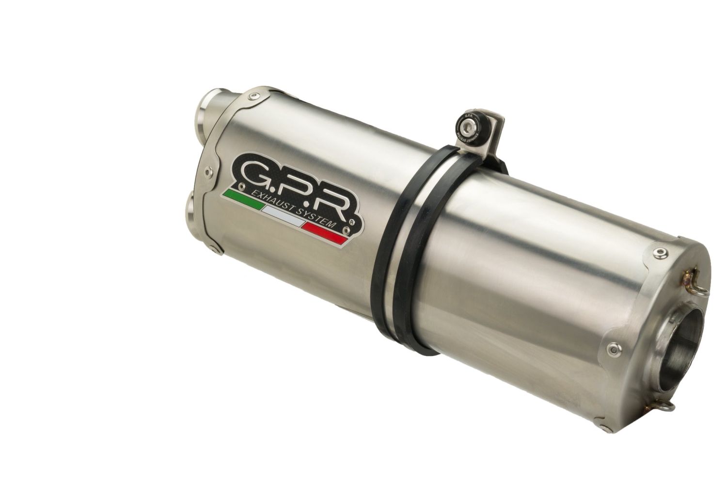 Exhaust compatible with Cf Moto 800 Mt Touring 2022-2024, Dual Titanium, Homologated legal slip-on exhaust including removable db killer and link pipe 
