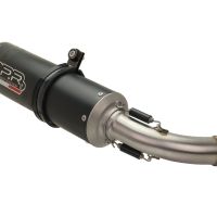 Exhaust system compatible with Keeway Rkf 125 2021-2023, M3 Black Titanium, Homologated legal full system exhaust, including removable db killer and catalyst 