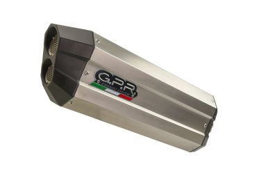 Scarico GPR compatibile con  Bmw R 1200 Gs 2017-2018, Sonic Titanium, Scarico omologato, silenziatore con db killer estraibile e raccordo specifico