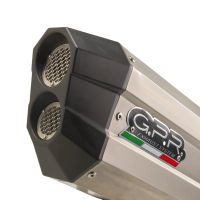 Scarico compatibile con Bmw R 1250 Gs -Adventure 2021-2024, Hyper Sonic Titanium, Scarico omologato, silenziatore con db killer estraibile e raccordo specifico