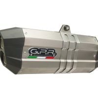 Scarico compatibile con Bmw R 1250 Gs -Adventure 2021-2024, Hyper Sonic Titanium, Scarico omologato, silenziatore con db killer estraibile e raccordo specifico