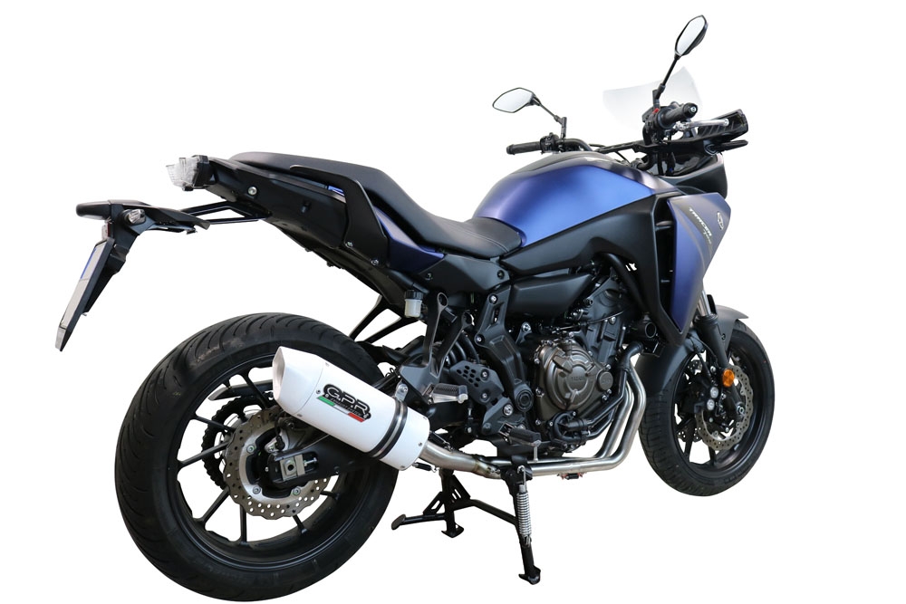 Exhaust compatible with Yamaha Tracer 700 2020-2021, Albus Evo4, Homologated legal full system exhaust, including removable db killer and catalyst 