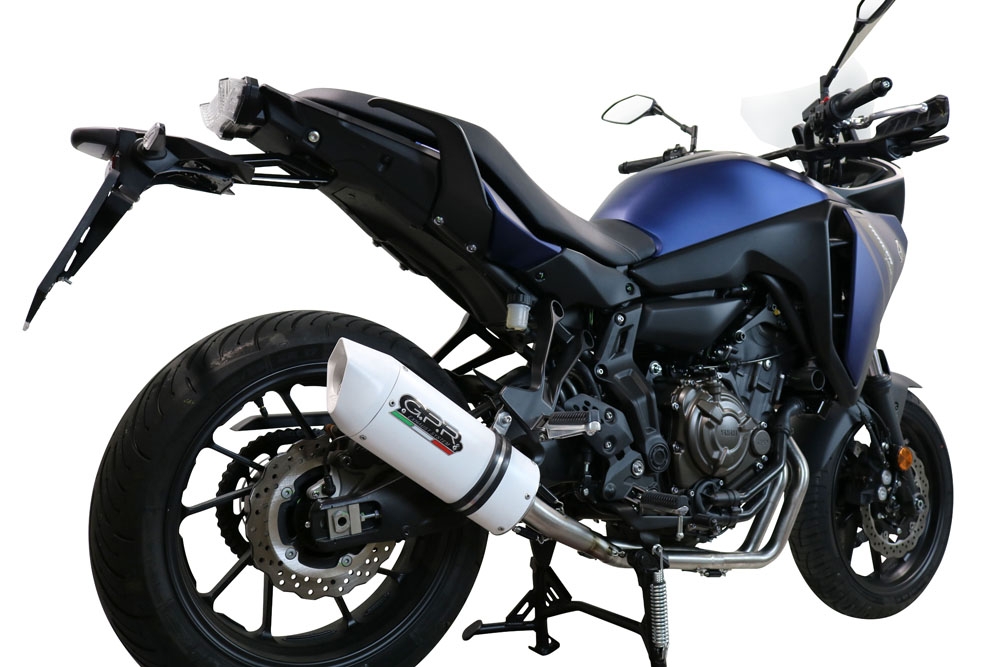 Exhaust compatible with Yamaha Tracer 700 2020-2021, Albus Evo4, Homologated legal full system exhaust, including removable db killer and catalyst 