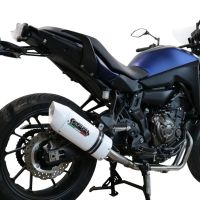 Exhaust compatible with Yamaha Tracer 700 2020-2021, Albus Evo4, Homologated legal full system exhaust, including removable db killer and catalyst 