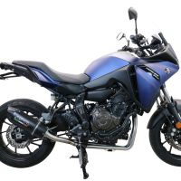 Scarico compatibile con Yamaha Tracer 700 2020-2021, Furore Nero, Scarico completo racing, fornito con db killer estraibile e collettore, non conforme per uso stradale
