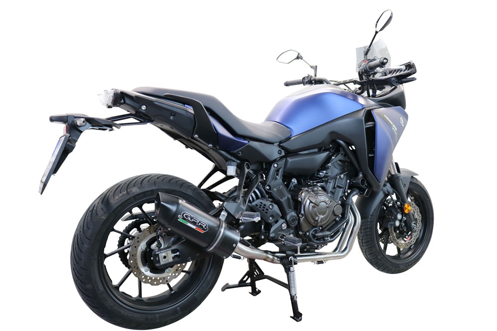 Scarico compatibile con Yamaha Tracer 700 2020-2021, Furore Nero, Scarico completo racing, fornito con db killer estraibile e collettore, non conforme per uso stradale