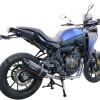 Scarico compatibile con Yamaha Tracer 700 2020-2021, Furore Nero, Scarico completo racing, fornito con db killer estraibile e collettore, non conforme per uso stradale