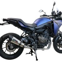 Scarico compatibile con Yamaha Tracer 7 2021-2024, Gpe Ann. titanium, Scarico completo racing, fornito con db killer estraibile e collettore, non conforme per uso stradale