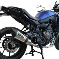 Scarico compatibile con Yamaha Tracer 7 2021-2024, Gpe Ann. titanium, Scarico completo racing, fornito con db killer estraibile e collettore, non conforme per uso stradale
