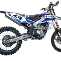 Exhaust compatible with Yamaha YZ 250 FX 2020-2025, Pentacross Inox, Racing full system exhaust, including removable db killer 