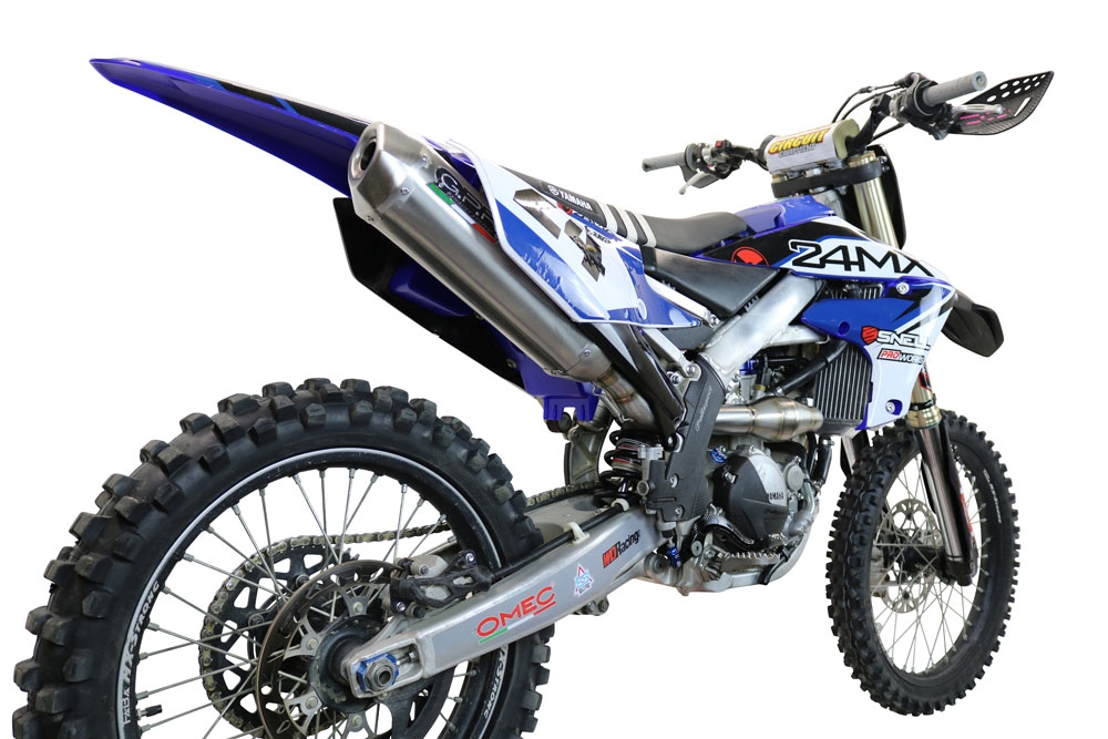 Exhaust compatible with Yamaha YZ 250 FX 2020-2025, Pentacross Inox, Racing full system exhaust, including removable db killer 