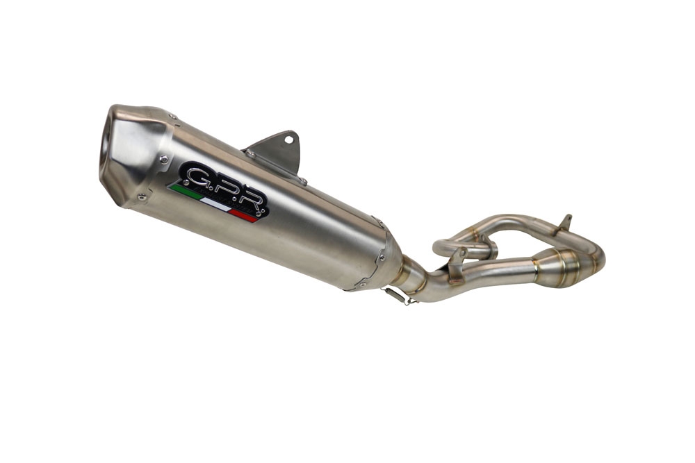 Scarico compatibile con Gas Gas MC 250F 2021-2023, Pentacross Inox, Scarico completo racing, fornito con db killer estraibile e collettore, non legale per uso stradale