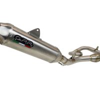 Exhaust system compatible with Gas Gas EX 450F 2021-2023, Pentacross Inox, Racing full system exhaust, including removable db killer/spark arrestor 