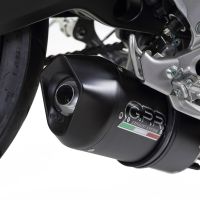 Scarico compatibile con Yamaha Mt-09 2017-2020, Furore Evo4 Nero, Scarico completo omologato,fornito con db killer estraibile,catalizzatore e collettore