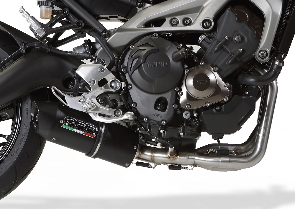 Exhaust compatible with Yamaha XSR900 2022-2024, Furore Nero, Racing full system exhaust, including removable db killer 