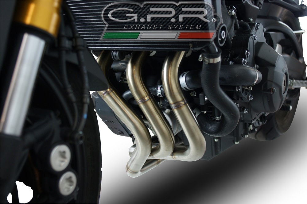 Exhaust compatible with Yamaha Mt-09 Tracer 900 2015-2016, Albus Ceramic, Homologated legal full system exhaust, including removable db killer 