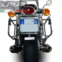 Scarico compatibile con Moto Guzzi California 1100 Special/Stone/Sport/Ev/Alu 1997-2005, Vintacone, Coppia di terminali di scarico omologati, forniti con db killer removibile, catalizzatori e raccordi specifici