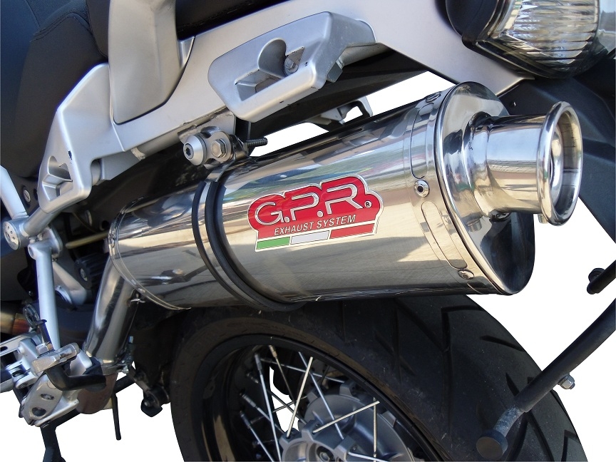 Exhaust system compatible with Moto Guzzi Stelvio 1200 4V 2008-2010, Trioval, Homologated legal slip-on exhaust including removable db killer and link pipe 