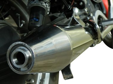 Exhaust system compatible with Moto Guzzi V7 (I - II) - Stone - Special 2012-2016, Vintacone , Dual Homologated legal slip-on exhaust including removable db killers and link pipes 