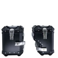 GPR TECH COMPATABILE CON Suzuki V-Strom 1050 Xt/De 2020/2024 e5 GPR TECH COPPIA DI VALIGIE LATERALI NERE ALPI-TECH 38 LT. + 32 LT. CON PORTA PACCHI NERO 
