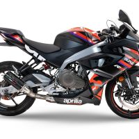Scarico GPR compatibile con  Aprilia RS 457 2024-2025, M3 Black Titanium, Scarico completo racing, fornito con db killer estraibile e collettore, non conforme per uso stradale