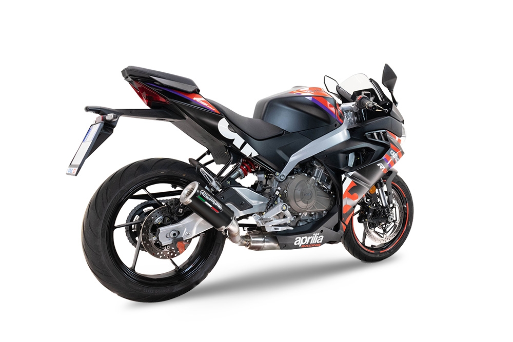Scarico GPR compatibile con  Aprilia RS 457 2024-2025, M3 Black Titanium, Scarico completo racing, fornito con db killer estraibile e collettore, non conforme per uso stradale
