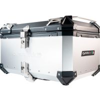 TOP CASE - BAULETTO GPR TECH COMPATABILE CON Benelli Trk 502 2017/2020 e4 GPR TECH BAULETTO TOP CASE ALPI-TECH 55 LT COLORE ARGENTO CON PIASTRA SPECIFICA 