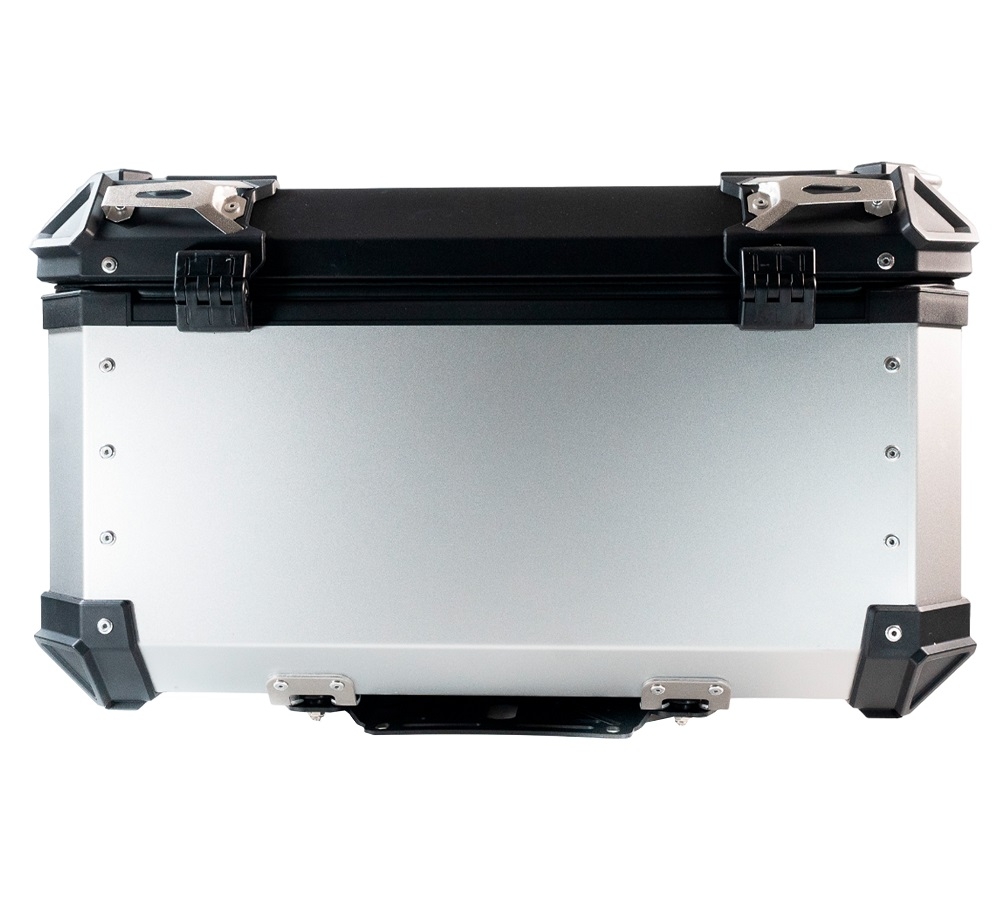 TOP CASE - BAULETTO GPR TECH COMPATABILE CON Benelli Trk 502 2017/2020 e4 GPR TECH BAULETTO TOP CASE ALPI-TECH 55 LT COLORE ARGENTO CON PIASTRA SPECIFICA 