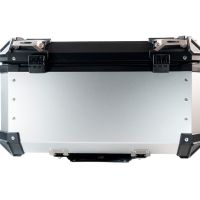 TOP CASE - BAULETTO GPR TECH COMPATABILE CON Benelli Trk 502 2017/2020 e4 GPR TECH BAULETTO TOP CASE ALPI-TECH 55 LT COLORE ARGENTO CON PIASTRA SPECIFICA 