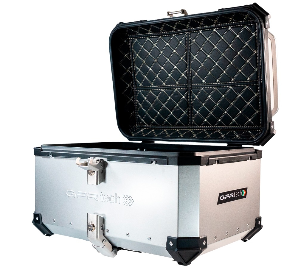Top case in aluminum, silver color with specific plate included Top case GPR TECH compatible with  Benelli Trk 125 2019/2023