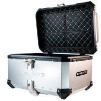 TOP CASE - BAULETTO GPR TECH COMPATABILE CON Benelli Trk 251 2019/2023 GPR TECH BAULETTO TOP CASE ALPI-TECH 55 LT COLORE ARGENTO CON PIASTRA SPECIFICA 