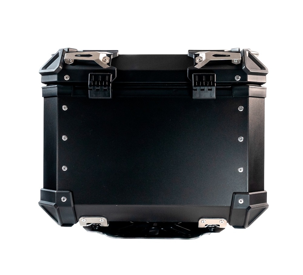 TOP CASE - BAULETTO GPR TECH COMPATABILE CON Benelli Trk 502 2021/2024 e5 GPR TECH BAULETTO TOP CASE ALPI-TECH 35 LT. COLORE NERO CON PIASTRA SPECIFICA 