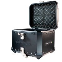 TOP CASE - BAULETTO GPR TECH COMPATABILE CON Benelli Trk 502 2021/2024 e5 GPR TECH BAULETTO TOP CASE ALPI-TECH 35 LT. COLORE NERO CON PIASTRA SPECIFICA 
