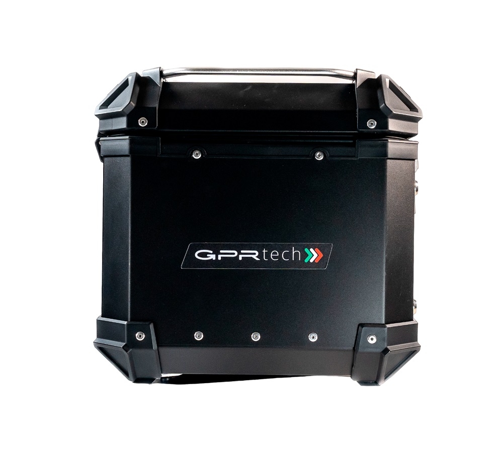 GPR TECH COMPATABILE CON Bmw F 650 Gs 2004/2013 GPR TECH BAULETTO TOP CASE ALPI-TECH 35 LT. COLORE NERO CON PIASTRA SPECIFICA 