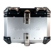 TOP CASE - BAULETTO GPR TECH COMPATABILE CON Benelli Trk 502 2021/2024 e5 GPR TECH BAULETTO TOP CASE ALPI-TECH 35 LT. COLORE ARGENTO CON PIASTRA SPECIFICA 