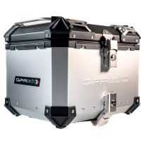 TOP CASE - BAULETTO GPR TECH COMPATABILE CON Benelli Trk 502 2021/2024 e5 GPR TECH BAULETTO TOP CASE ALPI-TECH 35 LT. COLORE ARGENTO CON PIASTRA SPECIFICA 